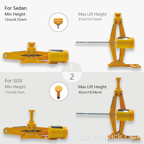 ZS3SJ-B02 Listrik Gunting Mobil Listrik Jack dengan Kunci Pas